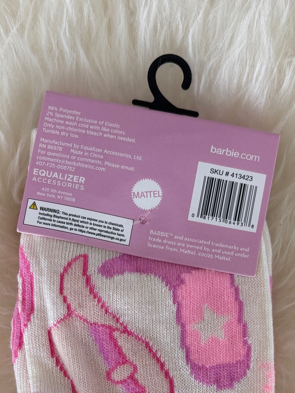 Barbie Crew Socks Cowgirl Western Boot & Hat - Picture 4 of 4